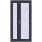 REHAU Т94/60 1050x2050 мм ANTHRACITE_GREY_STRUKTURAL з двох сторін REHAU Т94/60 1050x2050 мм ANTHRACITE_GREY_STRUKTURAL з двох сторін