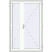 REHAU Z74/60 1450x2240 мм Білий (RAL 9016) з двох сторін
