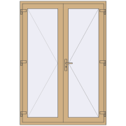 Внутрішні двері 1500x2150 мм Altest RAL 1001 Beige з двох сторін