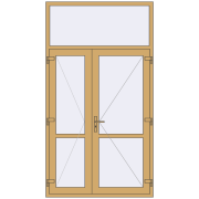 Внутрішні двері 1400x2550 мм Altest RAL 1002 Sand yellow з двох сторін Внутрішні двері 1400x2550 мм Altest RAL 1002 Sand yellow з двох сторін