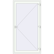 Внутрішні двері 1200x2300 мм Altest RAL 9016 Traffic white з двох сторін