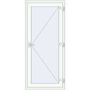 REHAU Т94/60 850x2040 мм Білий (RAL 9016) з двох сторін REHAU Т94/60 850x2040 мм Білий (RAL 9016) з двох сторін