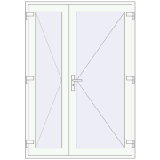 REHAU Т94/60 1400x2000 мм Білий (RAL 9016) з двох сторін