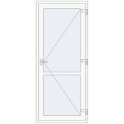 Внутрішні двері 900x2100 мм REHAU Z74/60 Білий (RAL 9016) з двох сторін