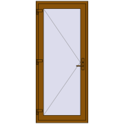 Внутрішні двері 900x2100 мм REHAU Т94/60 GOLDEN OAK з двох сторін