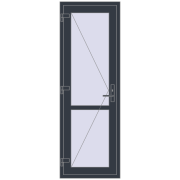 Внутрішні двері 700x2050 мм REHAU Z74/60 ANTHRACITE_GREY_STRUKTURAL з двох сторін