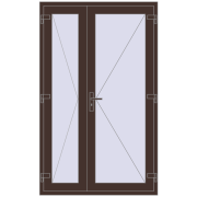 Внутрішні двері 1250x2050 мм Altest RAL 8017 Chocolate brown з двох сторін