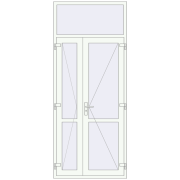 Внутрішні двері 1130x2730 мм Altest RAL 9016 Traffic white з двох сторін Внутрішні двері 1130x2730 мм Altest RAL 9016 Traffic white з двох сторін