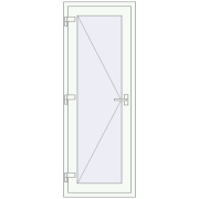 Внутрішні двері 680x1850 мм REHAU Т94/60 Білий (RAL 9016) з двох сторін