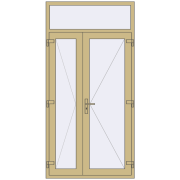 Внутрішні двері 1200x2400 мм Altest RAL 1000 Green beige з двох сторін