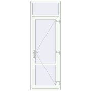 Внутрішні двері 800x2400 мм Altest RAL 1001 Beige ззовні