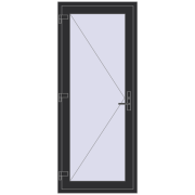 Внутрішні двері 900x2100 мм REHAU Т94/60 ANTHRACITE_GREY_GLATT з двох сторін Внутрішні двері 900x2100 мм REHAU Т94/60 ANTHRACITE_GREY_GLATT з двох сторін