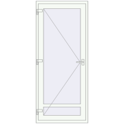 Внутрішні двері 900x2100 мм REHAU Т94/60 Білий (RAL 9016) з двох сторін