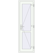 Внутрішні двері 590x1960 мм Altest RAL 9016 Traffic white з двох сторін