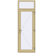 Внутрішні двері 800x2400 мм Altest RAL 1000 Green beige з двох сторін