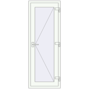 Altest 700x1800 мм RAL 9016 Traffic white з двох сторін