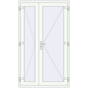 REHAU Т94/60 1200x2050 мм Білий (RAL 9016) з двох сторін