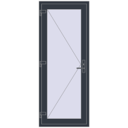REHAU Т94/60 800x2000 мм ANTHRACITE_GREY_STRUKTURAL з двох сторін