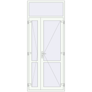 Внутрішні двері 1130x2730 мм Altest RAL 9016 Traffic white з двох сторін Внутрішні двері 1130x2730 мм Altest RAL 9016 Traffic white з двох сторін