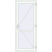 Внутрішні двері 970x2340 мм REHAU Т94/60 Білий (RAL 9016) з двох сторін
