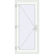 REHAU Т94/60 800x1800 мм Білий (RAL 9016) з двох сторін