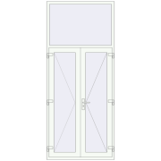 Внутрішні двері 1200x2800 мм Altest RAL 9016 Traffic white з двох сторін