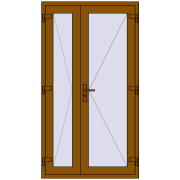 REHAU Т94/60 1100x1995 мм GOLDEN OAK з двох сторін