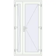REHAU Т94/60 1030x2050 мм Білий (RAL 9016) з двох сторін