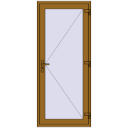 Внутрішні двері 900x2100 мм REHAU Z74/60 LIGHT_OAK з двох сторін