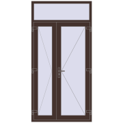 Внутрішні двері 1200x2400 мм Altest RAL 8017 Chocolate brown з двох сторін