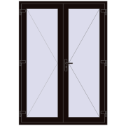 Внутрішні двері 1500x2100 мм REHAU Z74/60 BLACK_BROWN з двох сторін Внутрішні двері 1500x2100 мм REHAU Z74/60 BLACK_BROWN з двох сторін