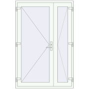 REHAU Z74/60 1300x1950 мм Білий (RAL 9016) з двох сторін REHAU Z74/60 1300x1950 мм Білий (RAL 9016) з двох сторін