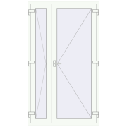 REHAU Т94/60 1200x2100 мм Білий (RAL 9016) з двох сторін