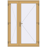 Altest 1400x2050 мм RAL 1002 Sand yellow з двох сторін