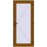 REHAU Z74/60 860x2000 мм GOLDEN OAK з двох сторін