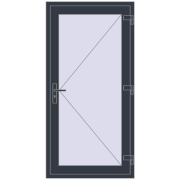 Внутрішні двері 850x1830 мм REHAU Т94/60 ANTHRACITE_GREY_STRUKTURAL з двох сторін