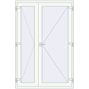 REHAU Z74/60 1400x2100 мм Білий (RAL 9016) з двох сторін