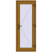 REHAU Т94/60 700x1800 мм LIGHT_OAK з двох сторін