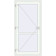 REHAU Т94/60 965x2003 мм Білий (RAL 9016) з двох сторін
