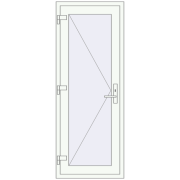 Altest 700x1800 мм RAL 9016 Traffic white з двох сторін