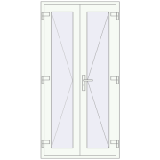 REHAU Z74/60 1004x2004 мм Білий (RAL 9016) з двох сторін