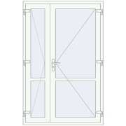 REHAU Т94/60 1360x2100 мм Білий (RAL 9016) з двох сторін