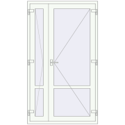 REHAU Т94/60 1206x2100 мм Білий (RAL 9016) з двох сторін REHAU Т94/60 1206x2100 мм Білий (RAL 9016) з двох сторін