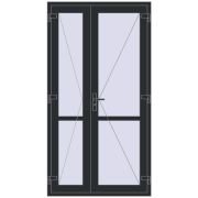 Внутрішні двері 1200x2250 мм Altest RAL 9017 Traffic black з двох сторін Внутрішні двері 1200x2250 мм Altest RAL 9017 Traffic black з двох сторін