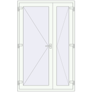 Внутрішні двері 1300x2050 мм REHAU Т94/60 Білий (RAL 9016) з двох сторін