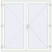 REHAU Т94/60 2000x2050 мм Білий (RAL 9016) з двох сторін REHAU Т94/60 2000x2050 мм Білий (RAL 9016) з двох сторін