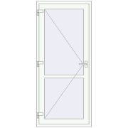 REHAU Z74/60 900x2050 мм Білий (RAL 9016) з двох сторін