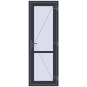 REHAU Т94/60 712x2033 мм ANTHRACITE_GREY_STRUKTURAL з двох сторін