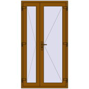 Внутрішні двері 1120x2100 мм REHAU Т94/60 GOLDEN OAK з двох сторін