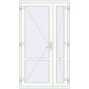 REHAU Т94/60 1200x2100 мм Білий (RAL 9016) з двох сторін